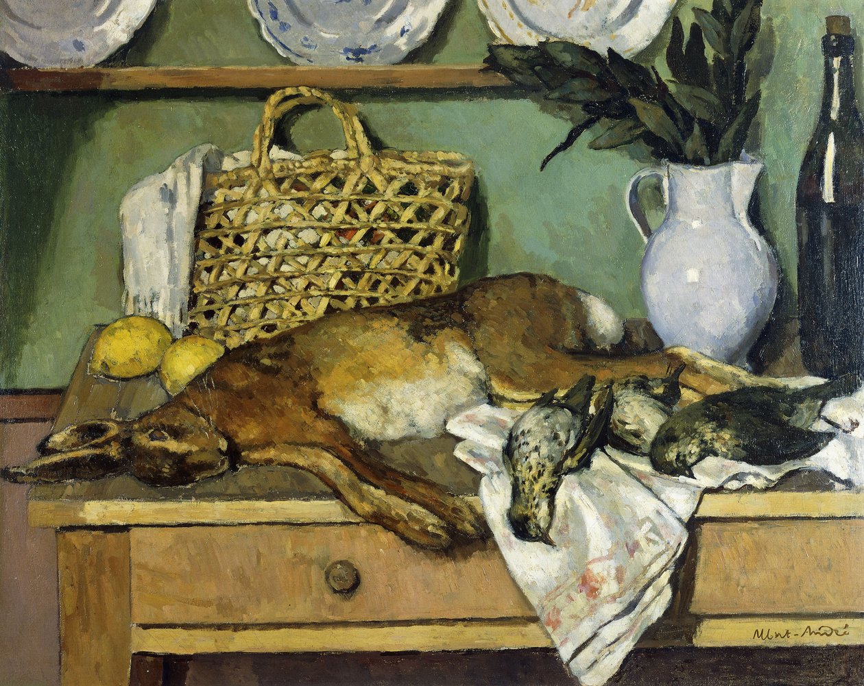 Stilleben med kanin; Nature Morte au Lapin af Albert Andre