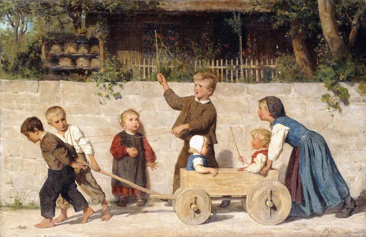 Børnehold, 1868 af Albert Anker