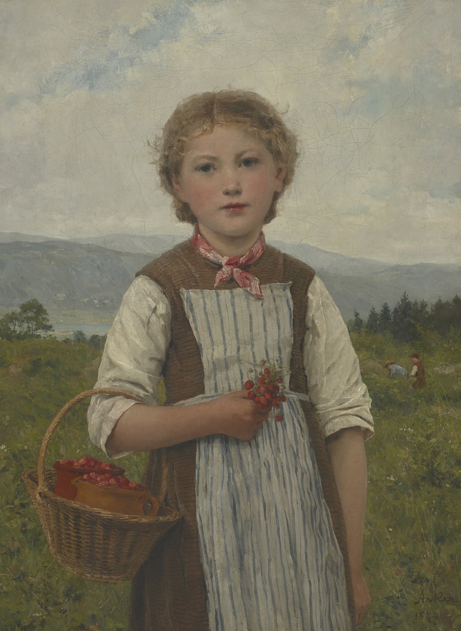 Jordbær Mariette af Albert Anker