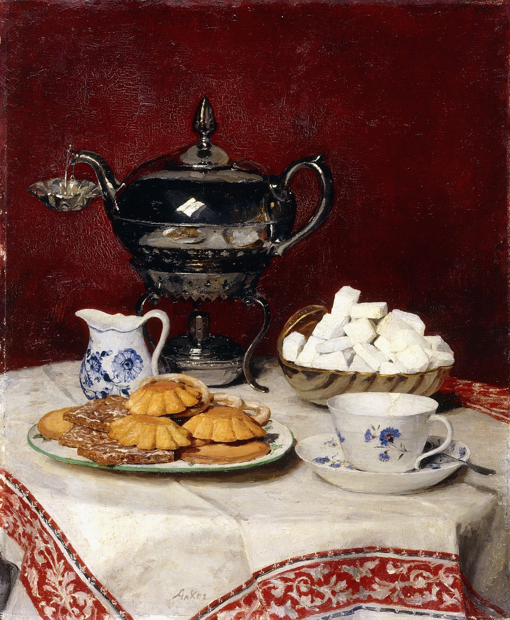 Stilleben: smagfuld te, 1897 af Albert Anker