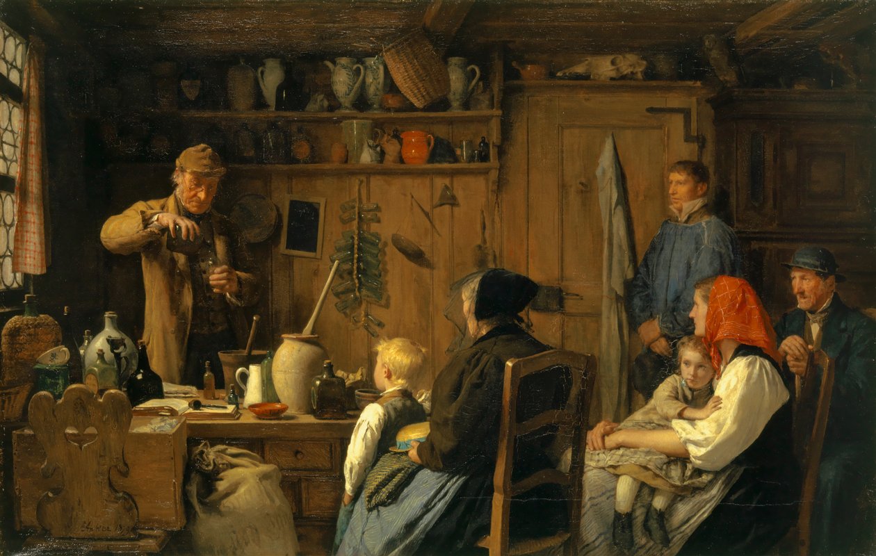 Kvaksalveren I, 1879 af Albert Anker