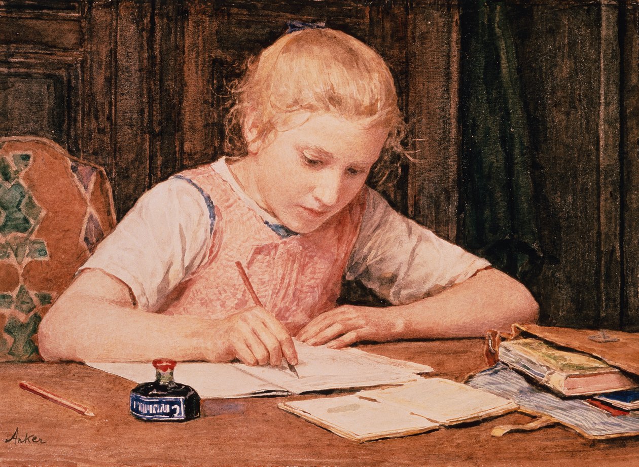 Skolepigen af Albert Anker