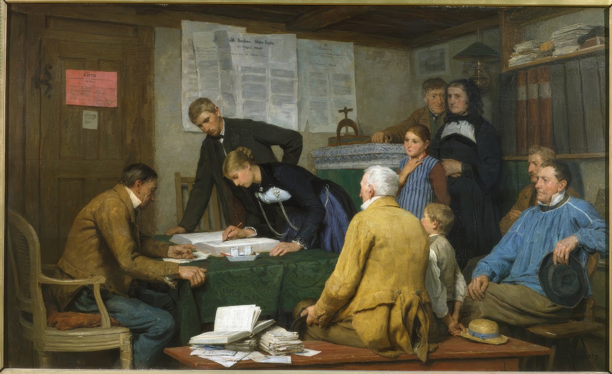 Det borgerlige bryllup af Albert Anker