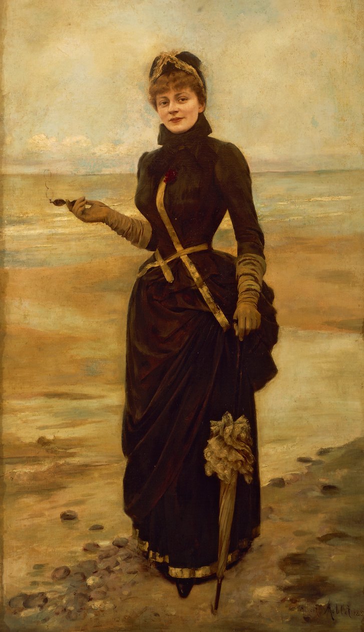 Portræt af Sibylle Aimee Marie-Antoinette Gabrielle de Riquetti de Mirabeau (Storbritannien af Albert Aublet