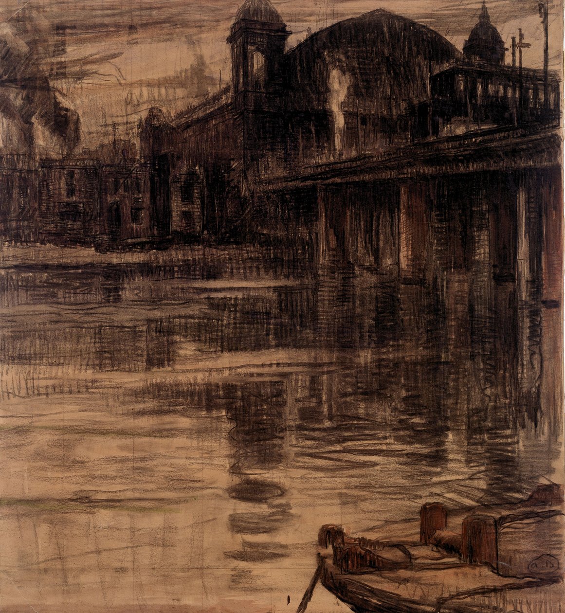 Cannon Street Station i London af Albert Baertsoen