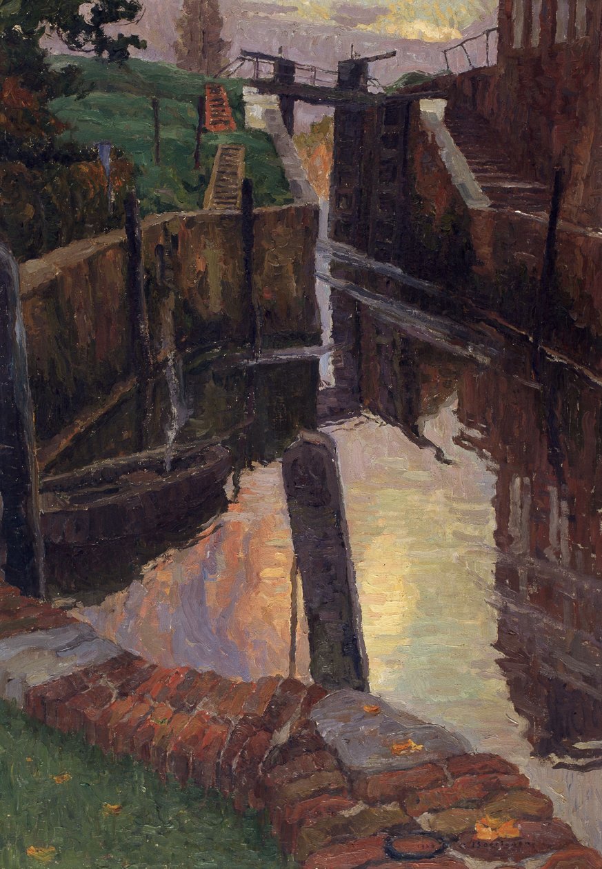 Den gamle sluse ved Schelde af Albert Baertsoen