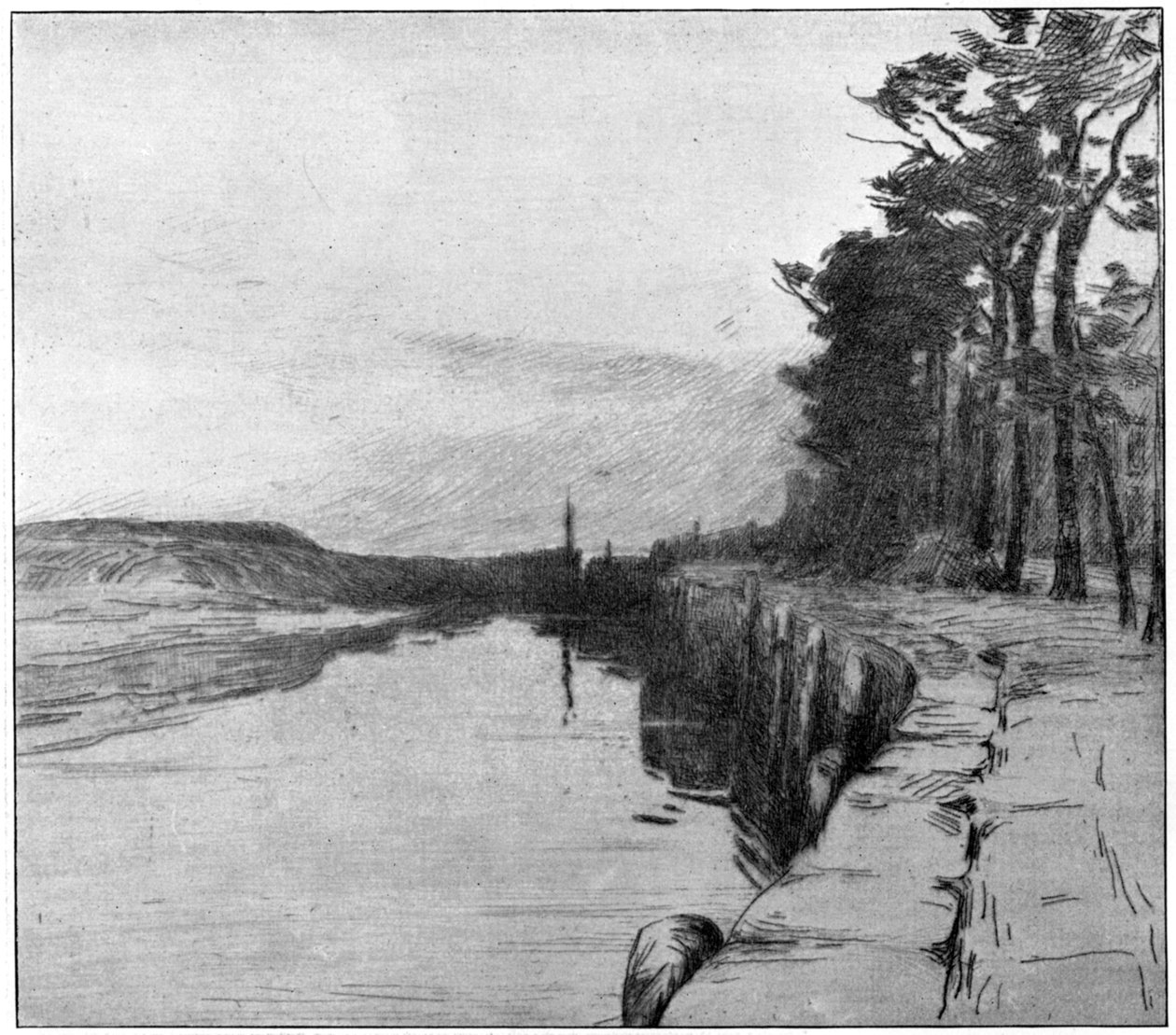 Den Gamle Havn, Veere, 1898. af Albert Baertsoen