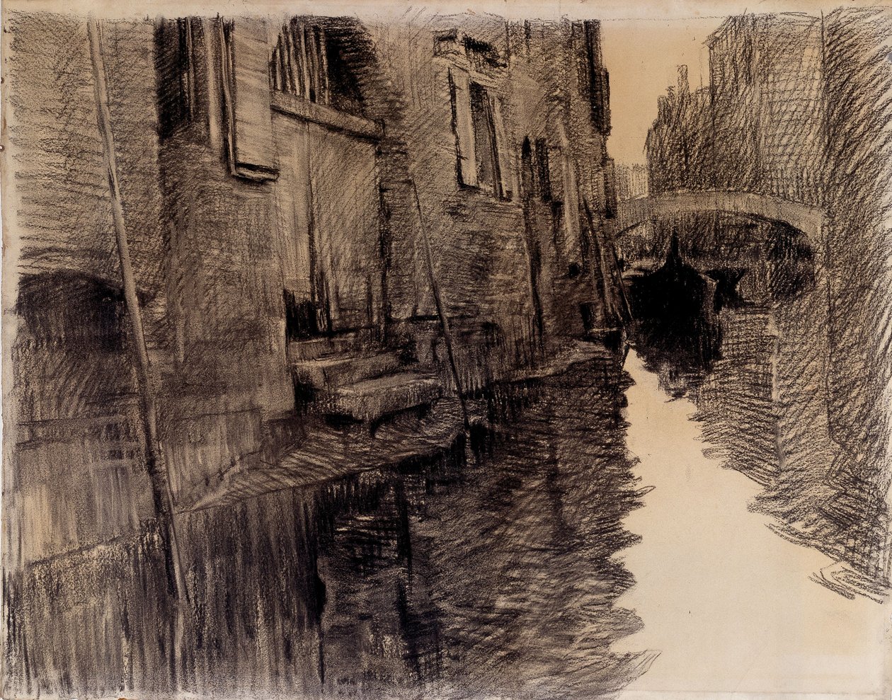Ponte San Francesco i Venedig af Albert Baertsoen