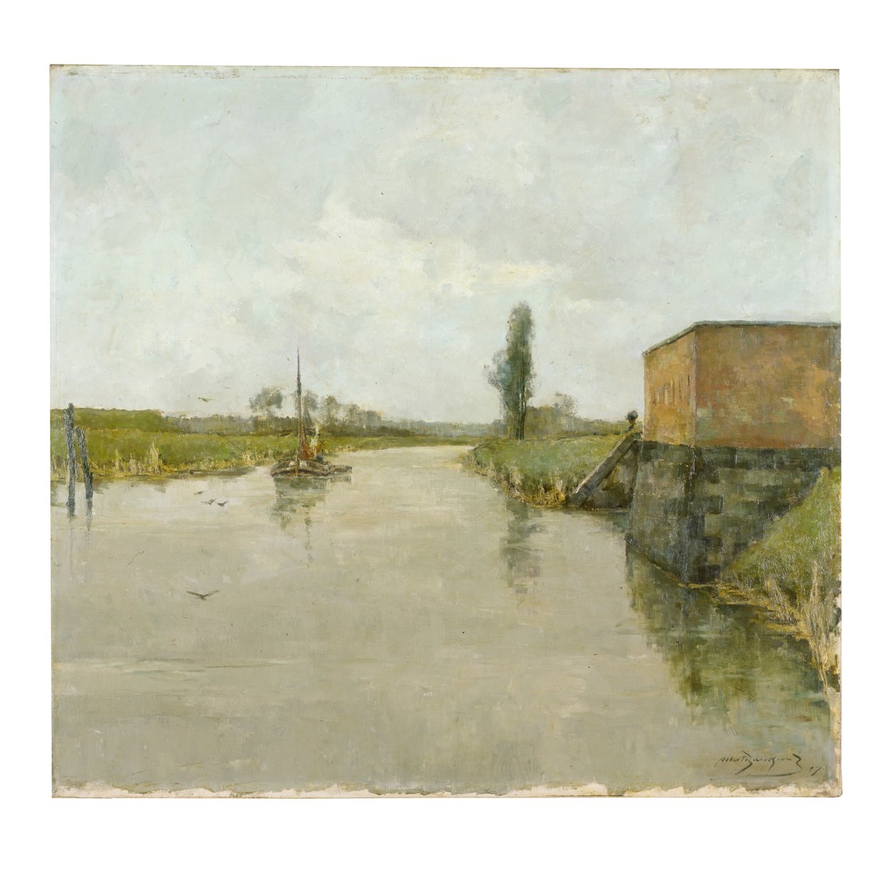Scheldeåen ved Dendemonde af Albert Baertsoen