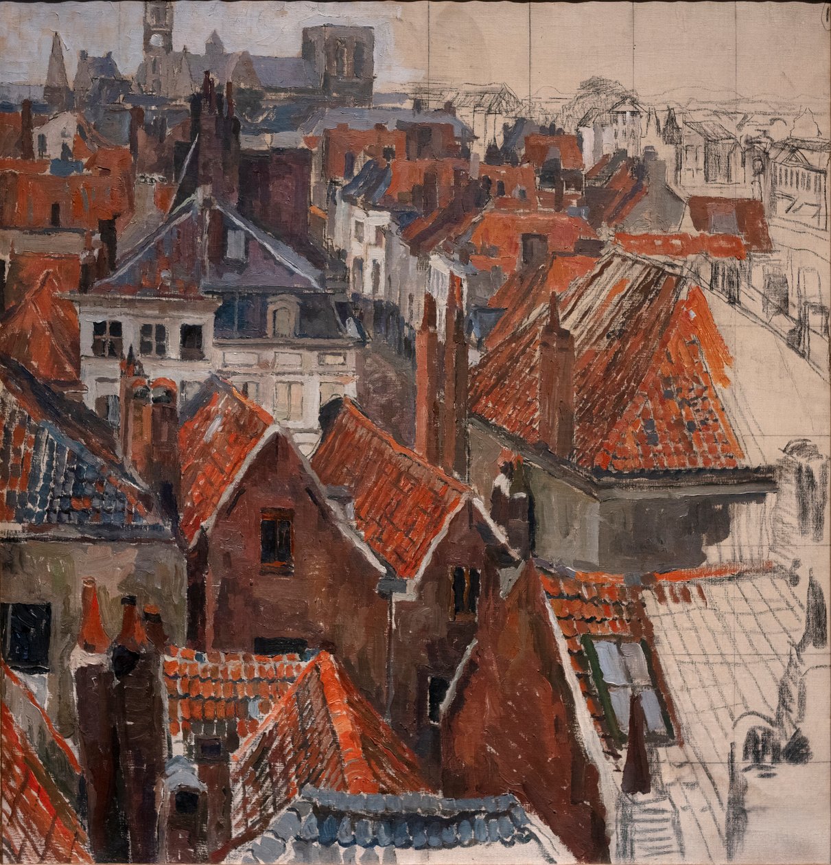 Gents tage (ufærdig version), ca. 1920-22 (olie på lærred) af Albert Baertsoen