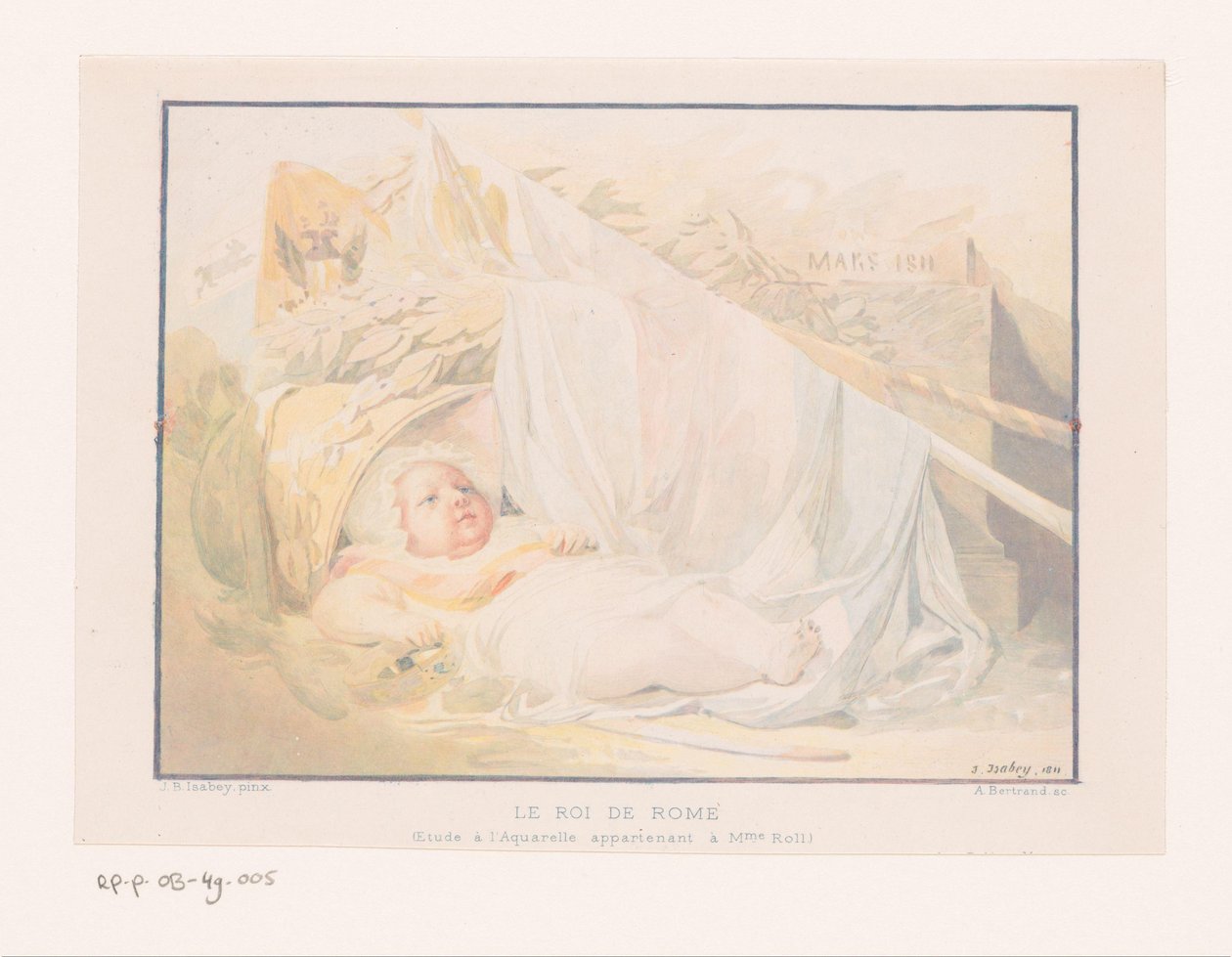 Baby med kongelige egenskaber Le Roi de Rome (titel på objekt) af Albert Bertrand