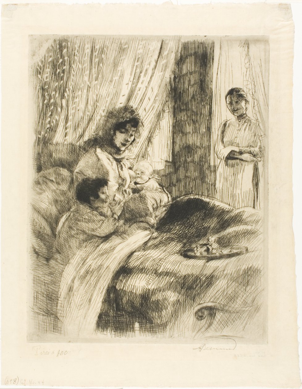 Morgenmad, tallerken fire fra Woman af Albert Besnard
