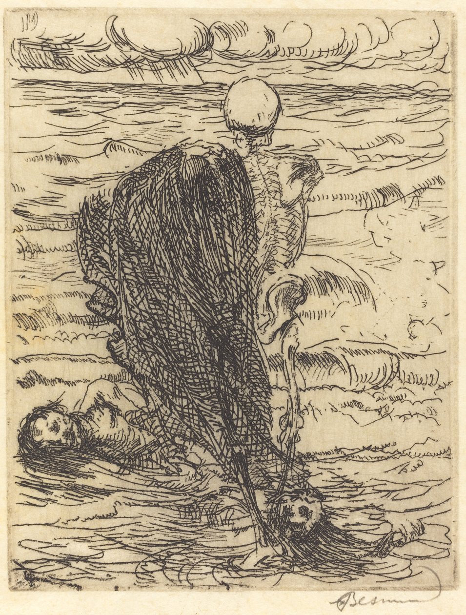 Støbt af et net af Albert Besnard