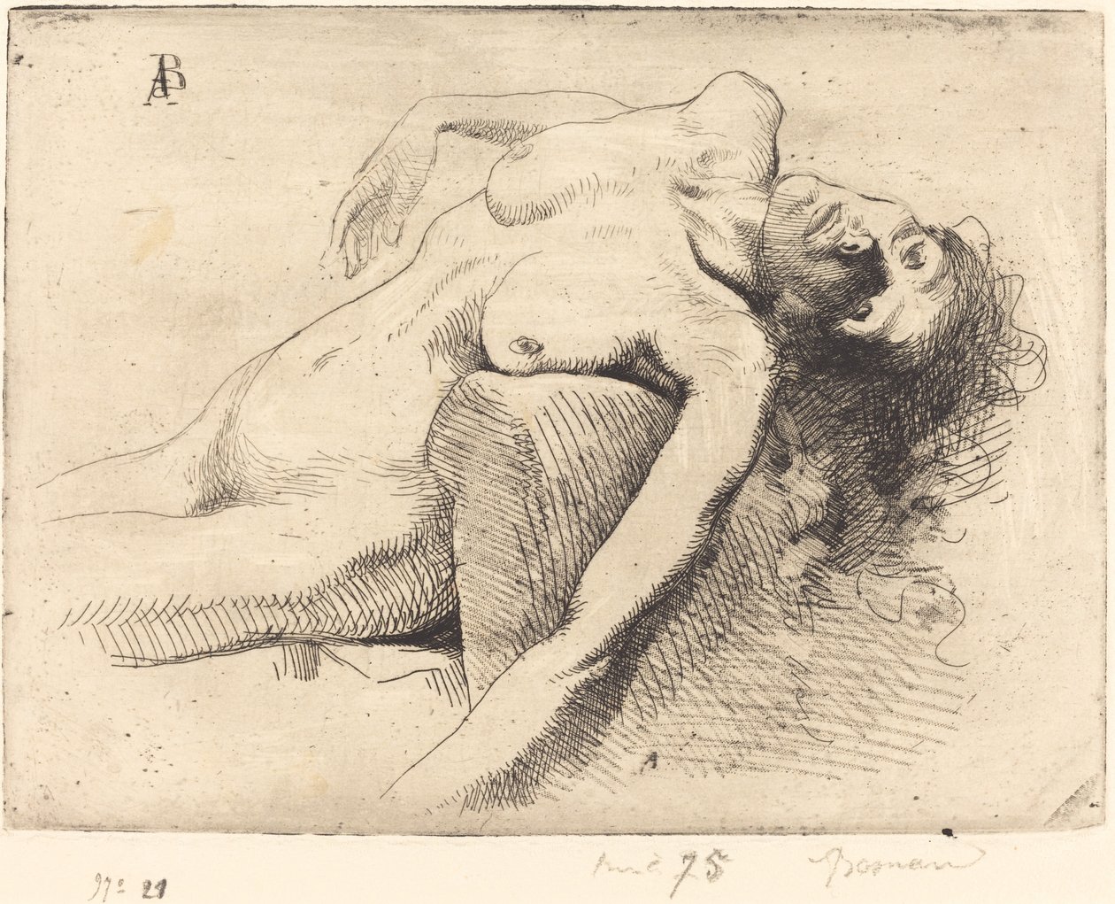 Døende kvinde af Albert Besnard