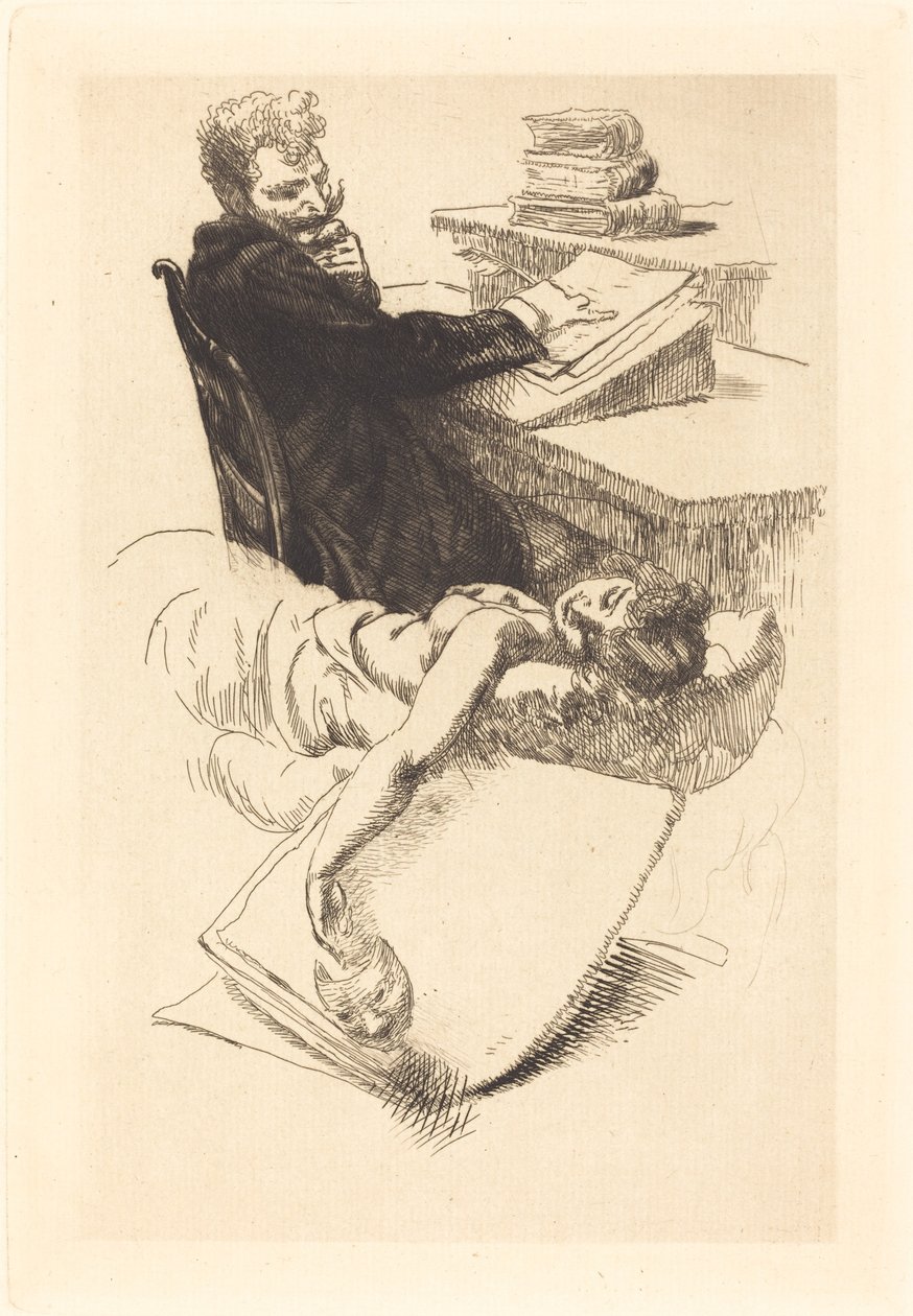 Frontispice til "The Clemenceau Affair" af Albert Besnard