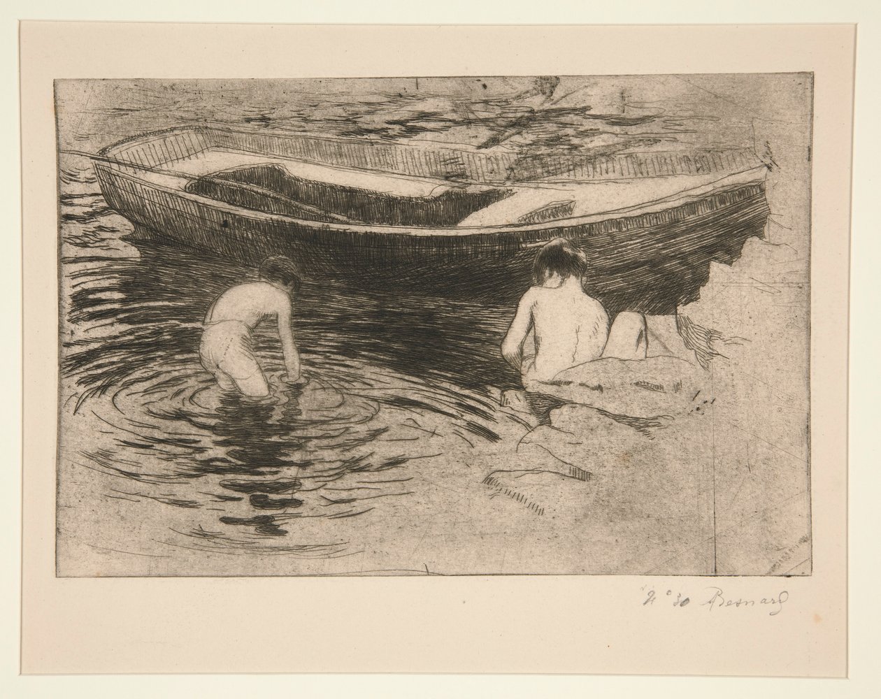Svømning? Talloires (badning i Talloires) af Albert Besnard