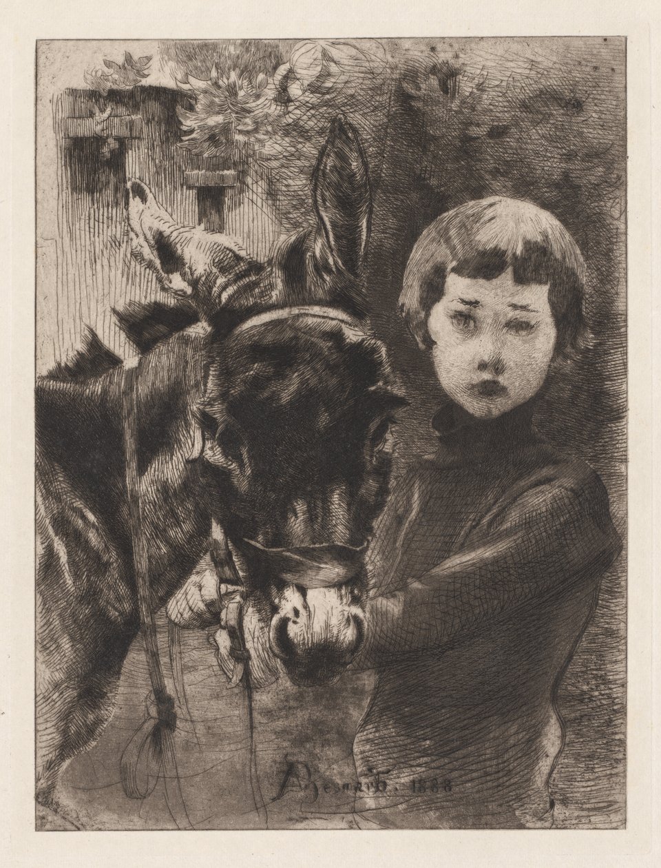 Robert Besnard og hans æsel Robert Besnard et søn âne, 1888. af Paul Albert Besnard
