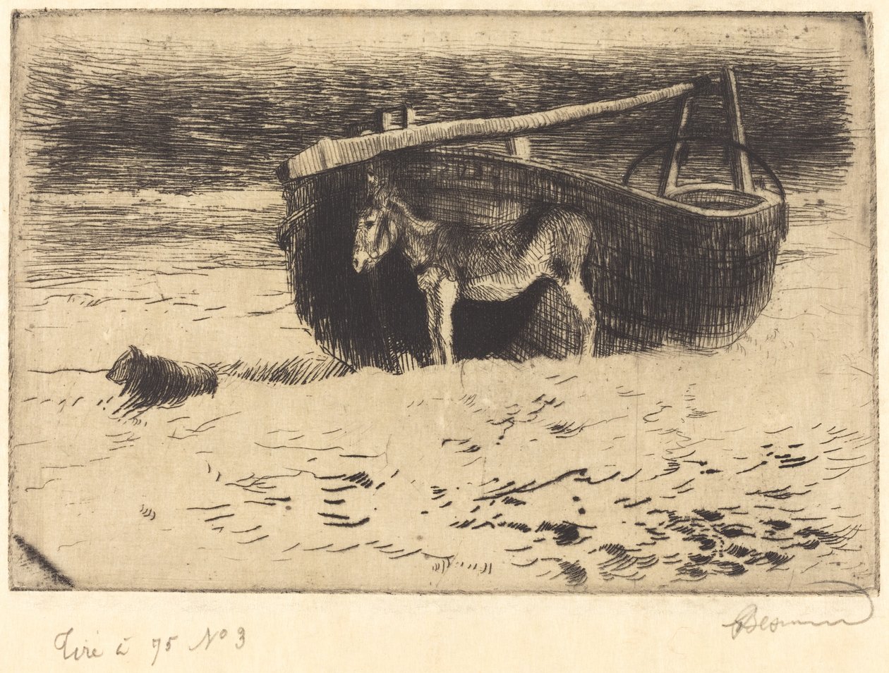 Lille æsel ved Berck af Albert Besnard