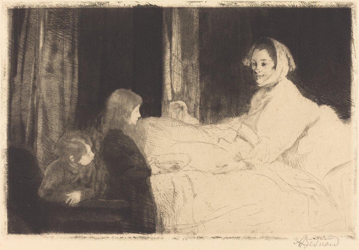 Den syge mor af Albert Besnard