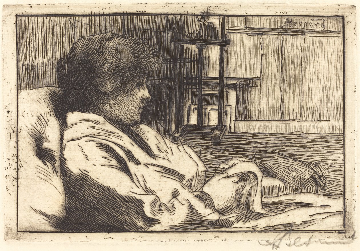 Kvinde læser i Atelier (La lecture dans l