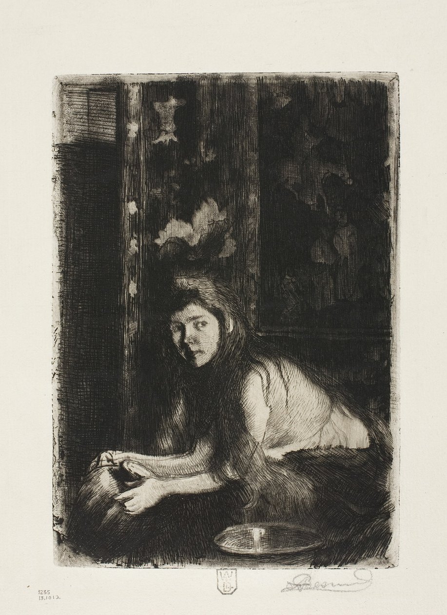 Kvinde med en vase af Albert Besnard