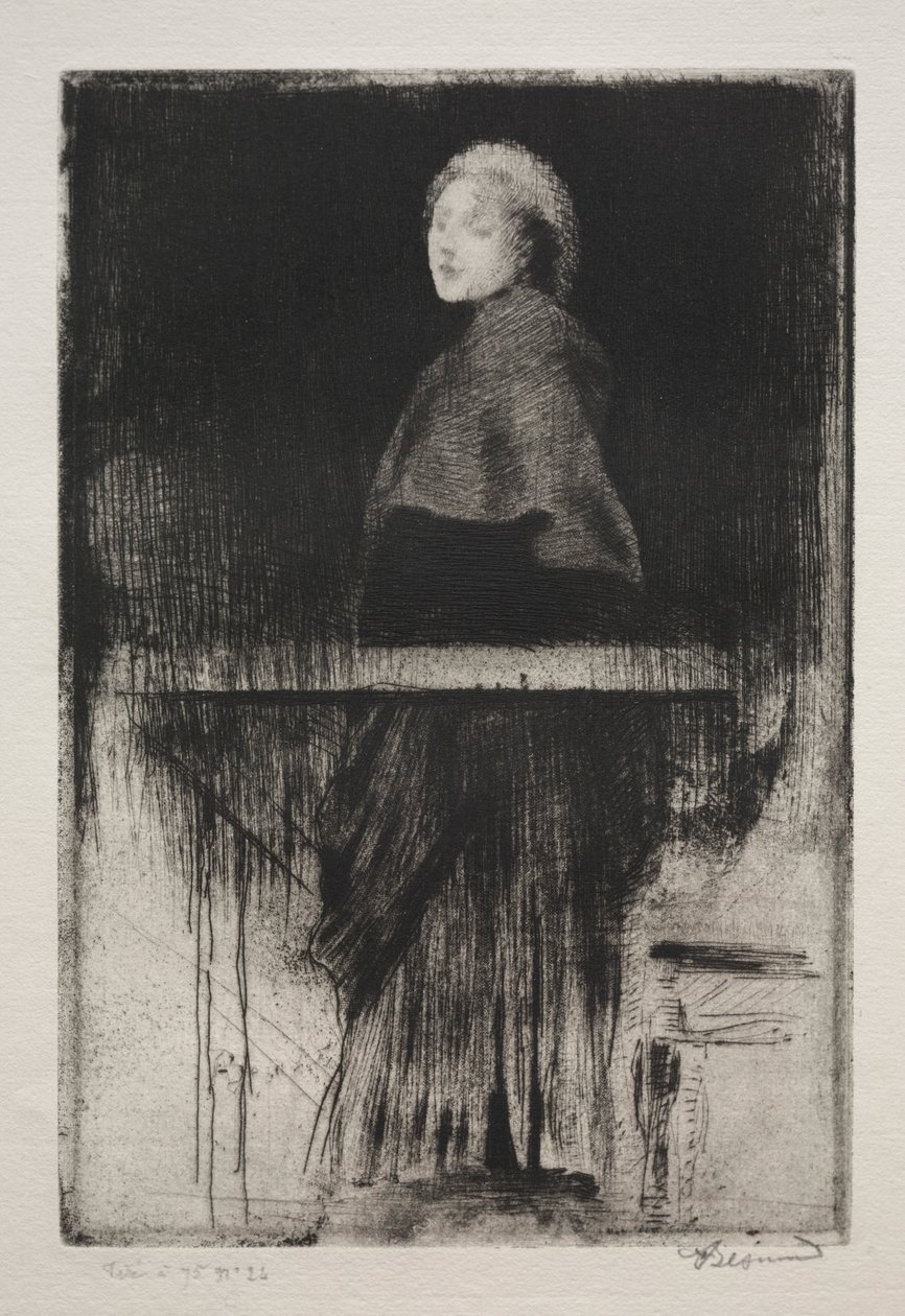 Kvinde med kappe, 1889. af Paul Albert Besnard