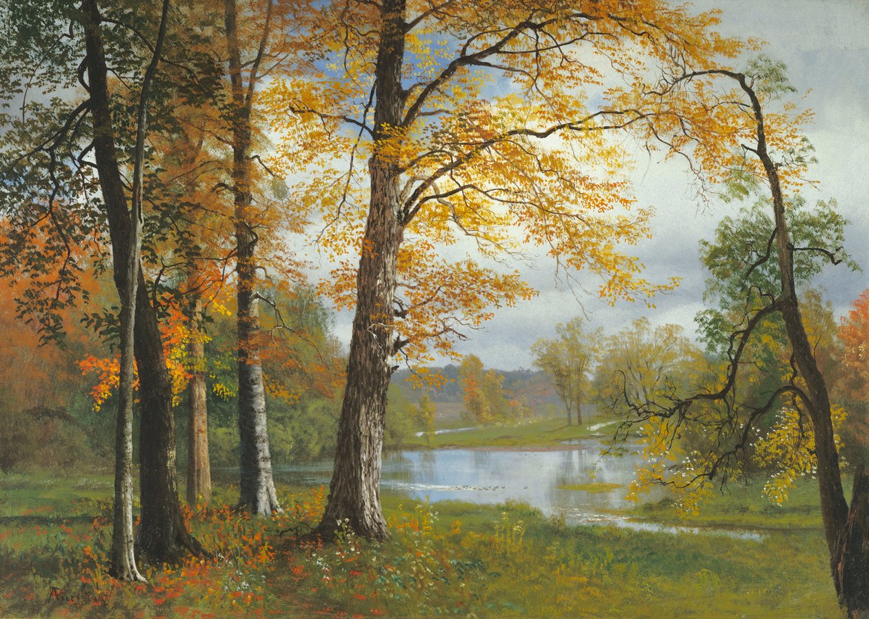 En stille sø af Albert Bierstadt