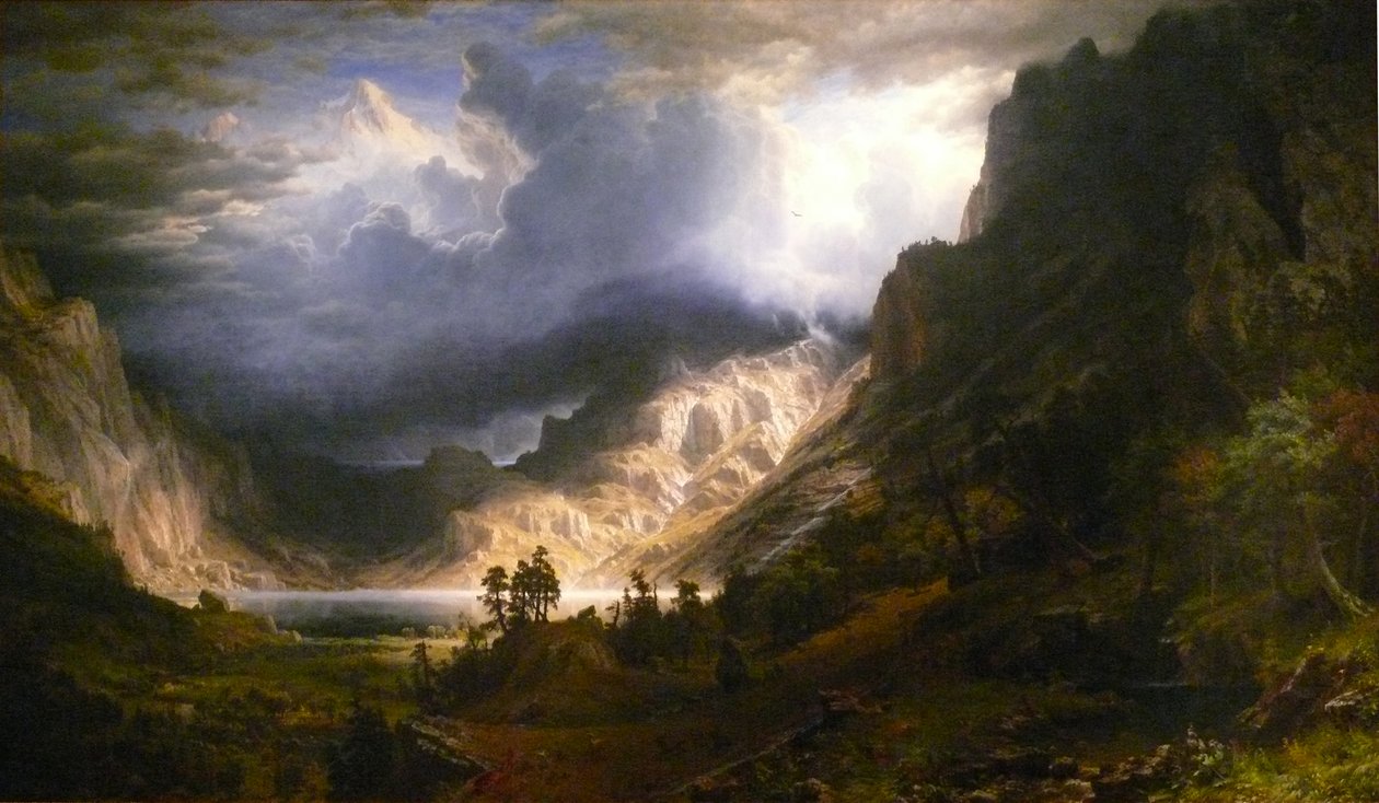 En storm i Rocky Mountains, Mt. Rosalie af Albert Bierstadt