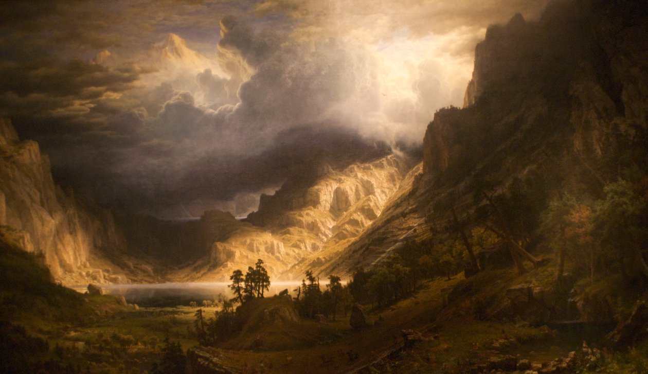 En storm i Rocky Mountains, Mt. Rosalie af Albert Bierstadt