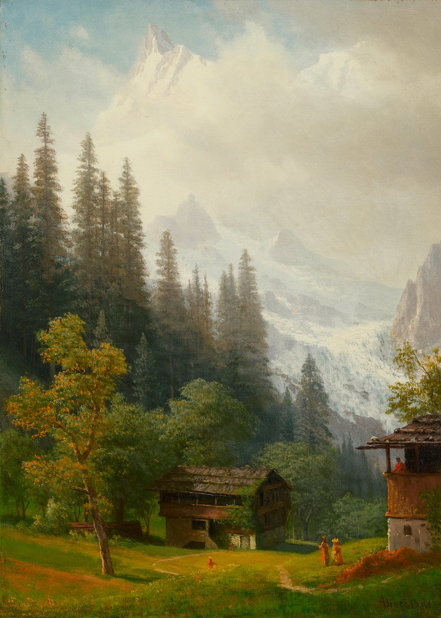 Alpin scene af Albert Bierstadt