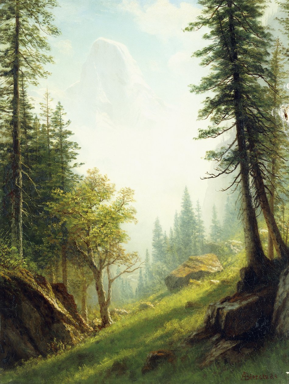 Blandt de Berner Alper, af Albert Bierstadt