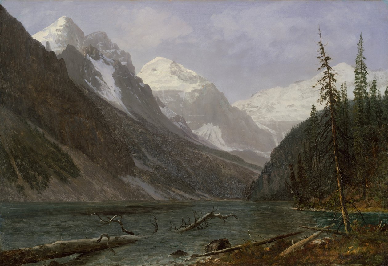 De canadiske Rockies (Lake Louise) af Albert Bierstadt