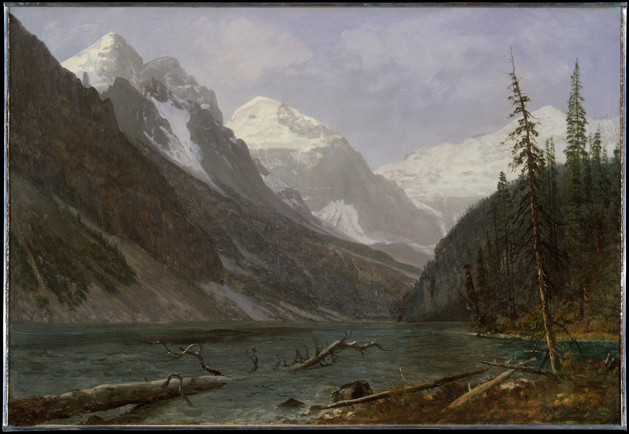 De canadiske Rocky Mountains (Lake Louise) af Albert Bierstadt