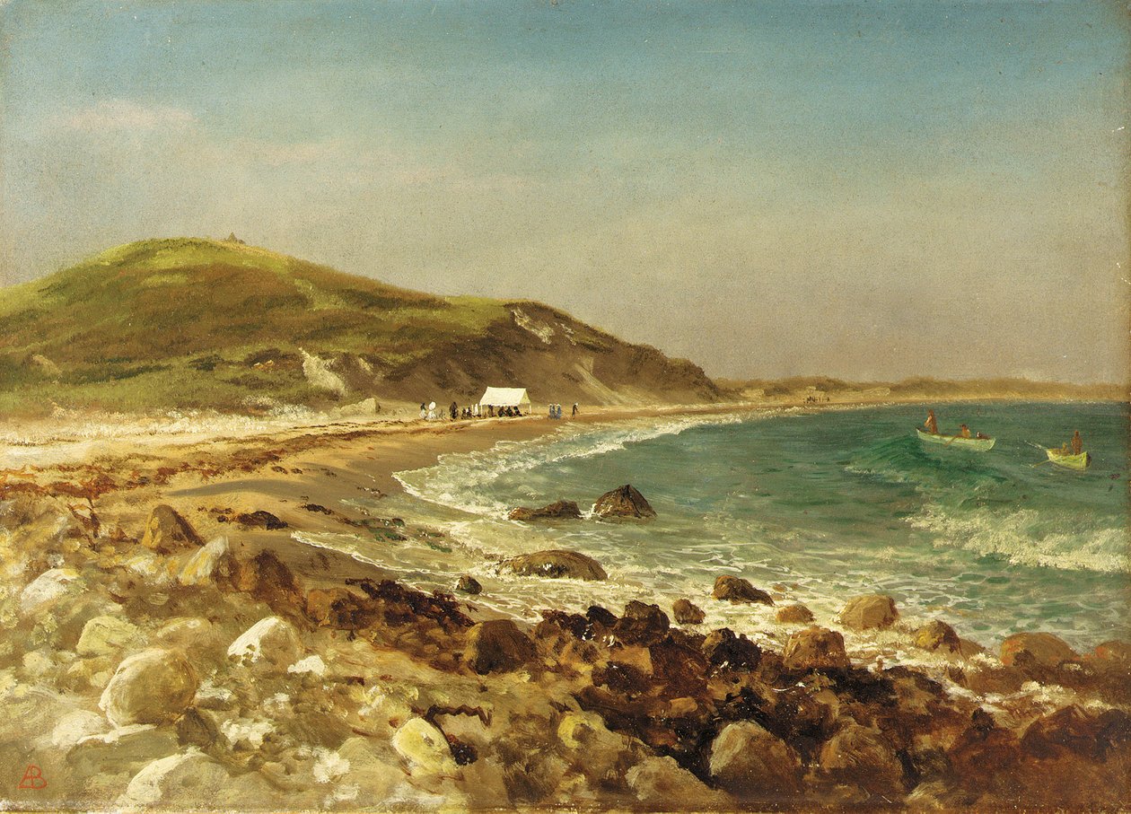 Kystscene af Albert Bierstadt