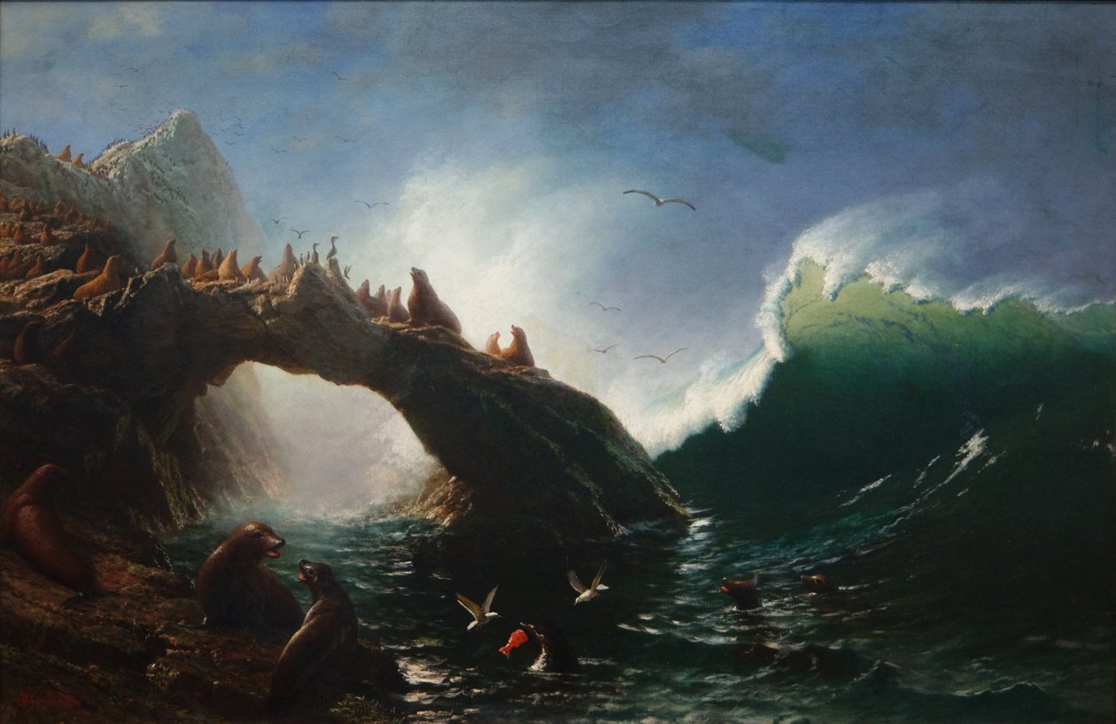 Farallon-øen af Albert Bierstadt