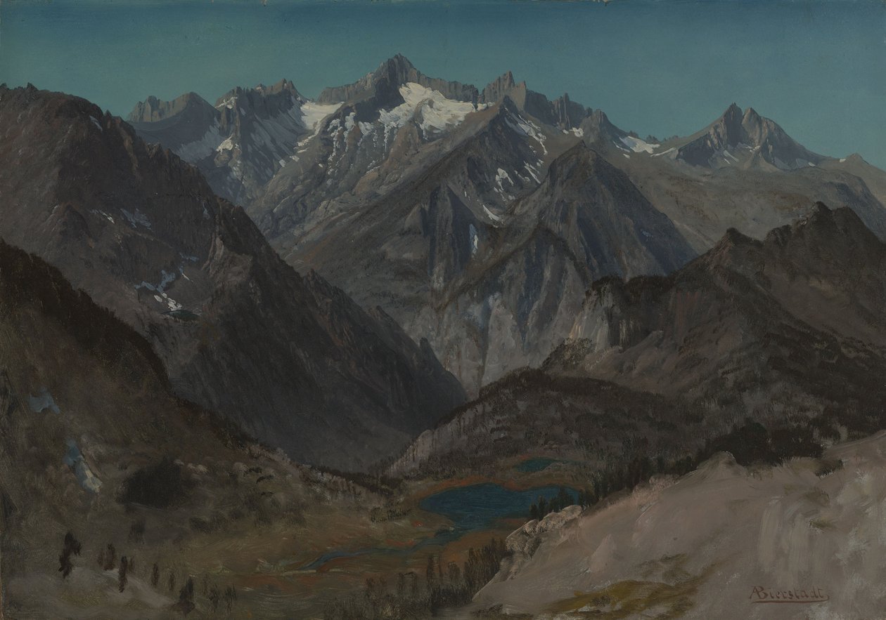 Great Western Divide, Sierra Nevada af Albert Bierstadt