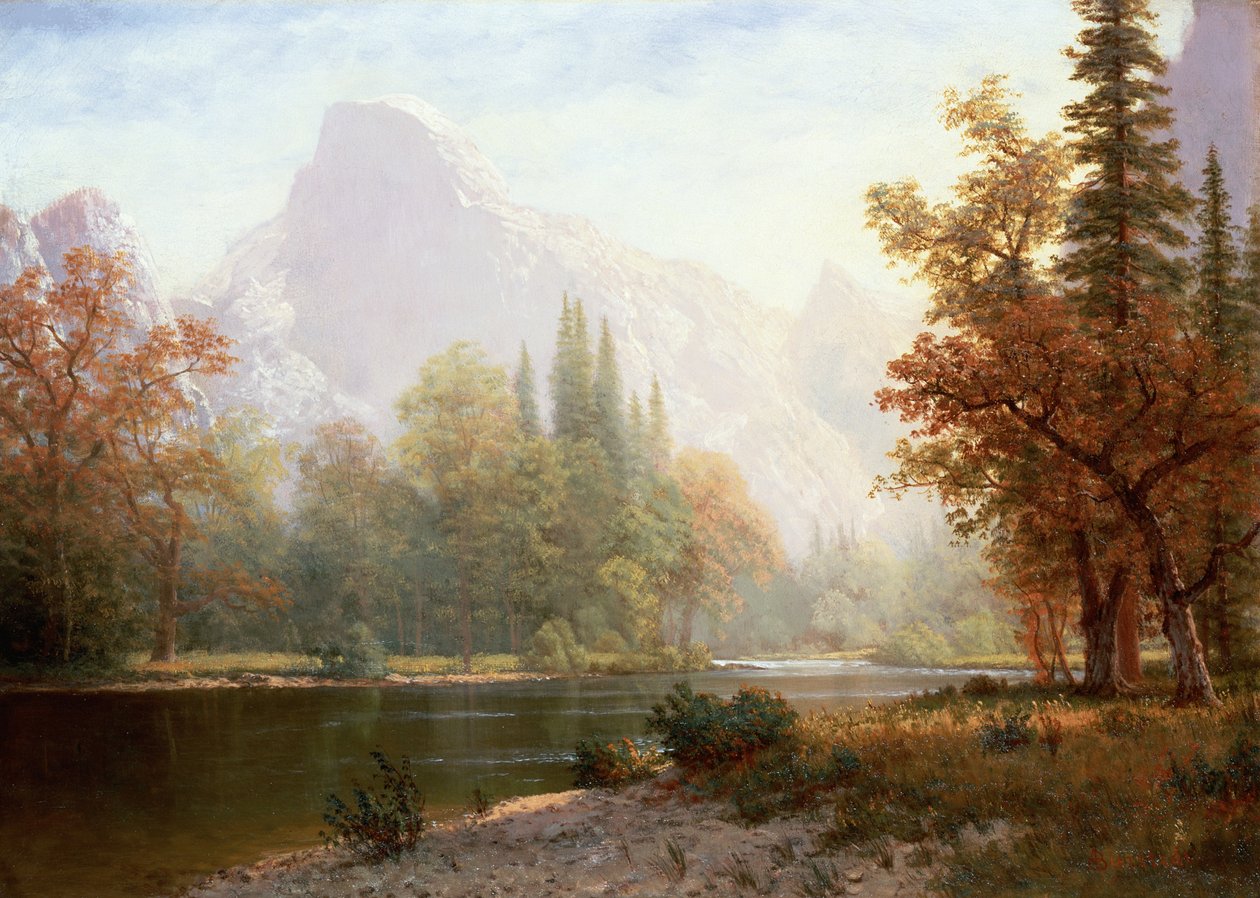 Half Dome, Yosemite af Albert Bierstadt