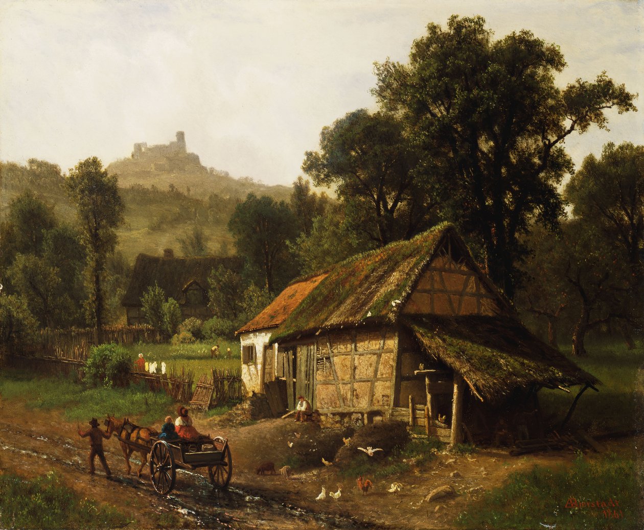 I Foothills, 1861 af Albert Bierstadt