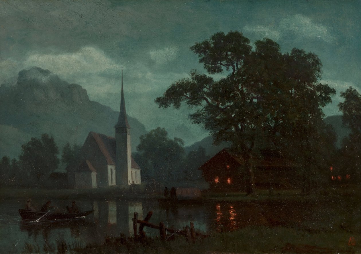 Lucerne-søen, Schweiz af Albert Bierstadt