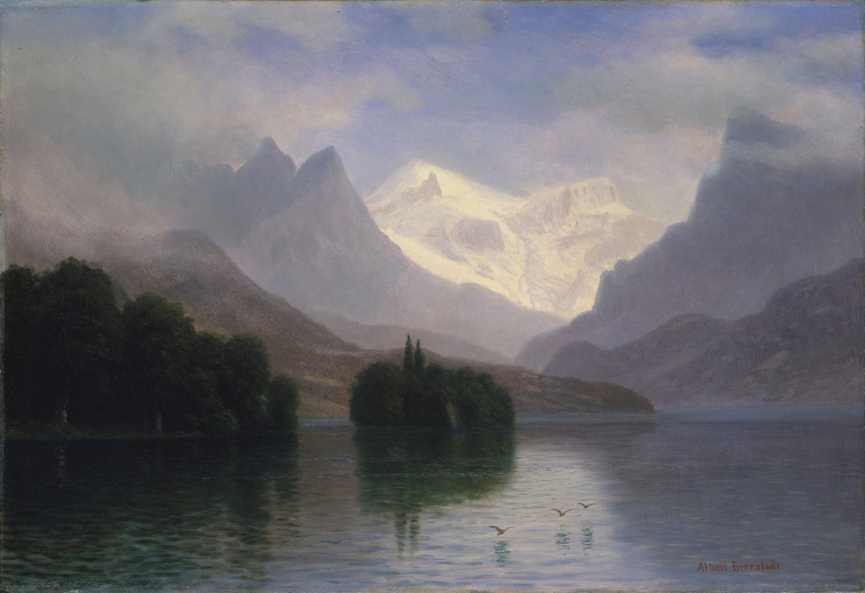 Bjerglandskab af Albert Bierstadt