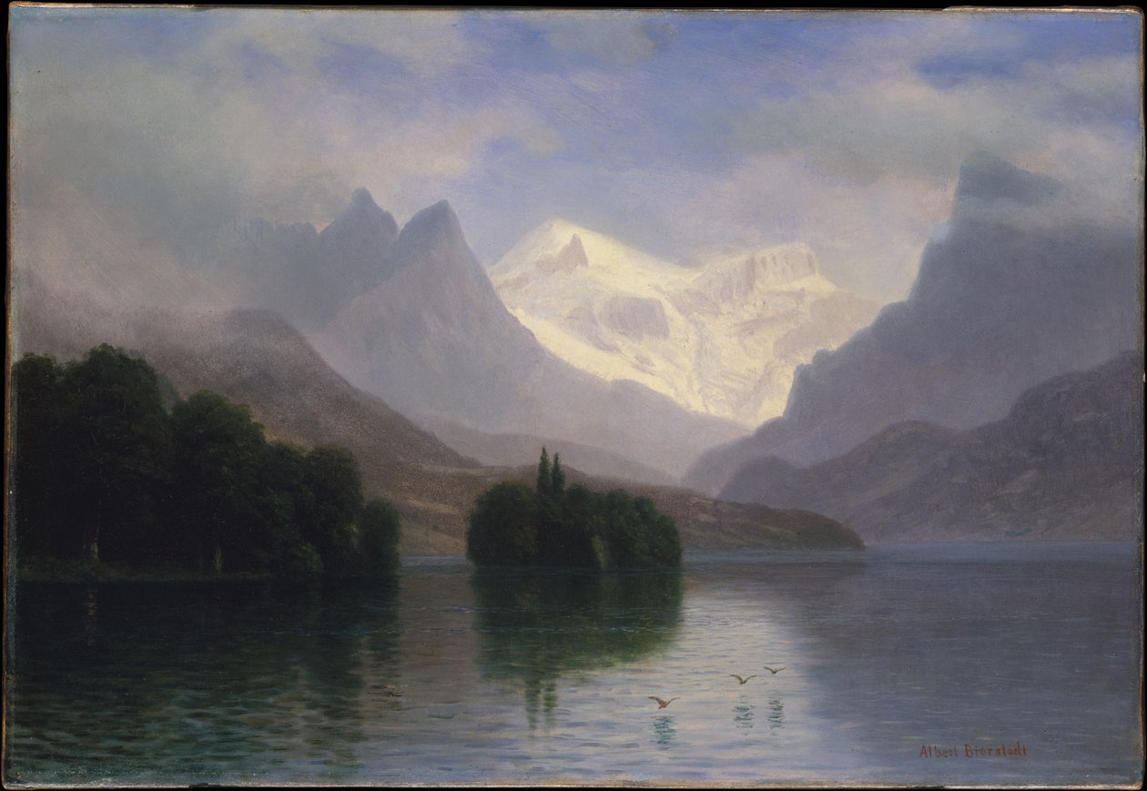 Bjerglandskab af Albert Bierstadt