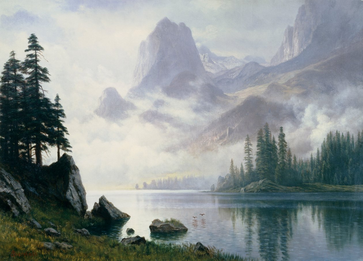 Bjerg ud af tågen af Albert Bierstadt