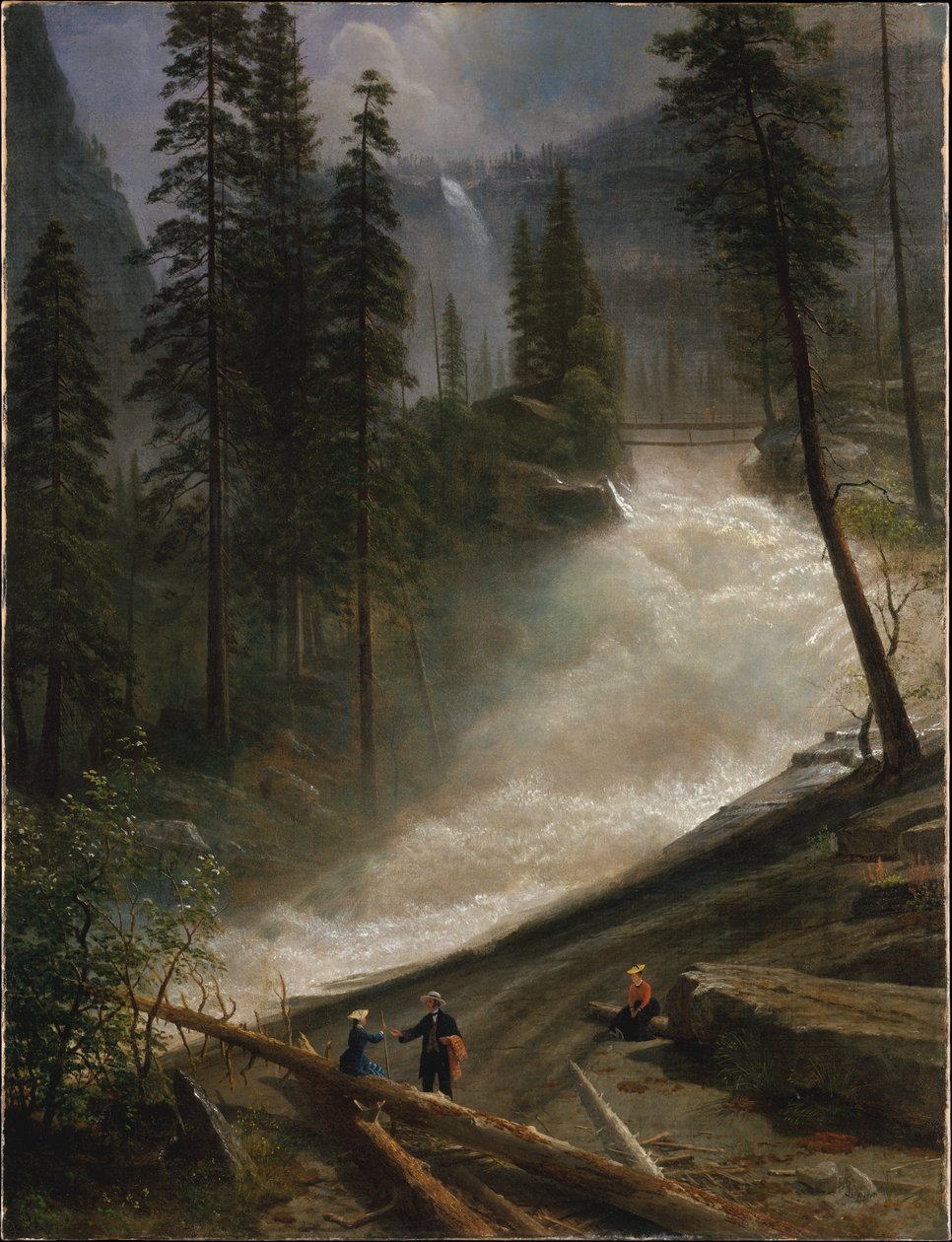 Nevada-vandfaldene, Yosemite af Albert Bierstadt