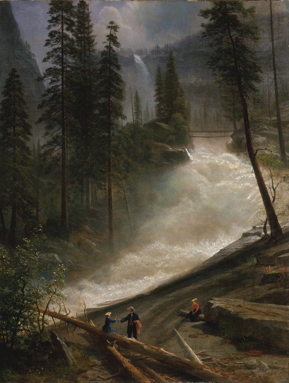 Nevada Falls, Yosemite, 1872 eller 1873 af Albert Bierstadt