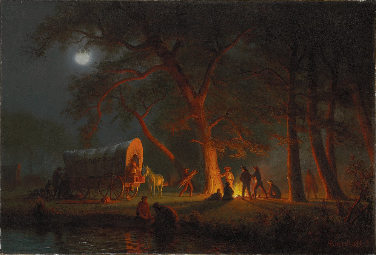 Oregon Trail af Albert Bierstadt