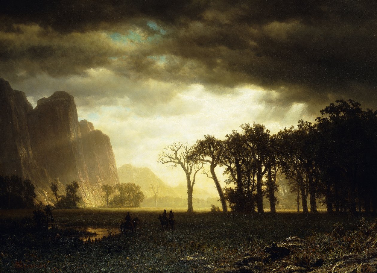 Passing Storm i Yosemite, 1865 af Albert Bierstadt