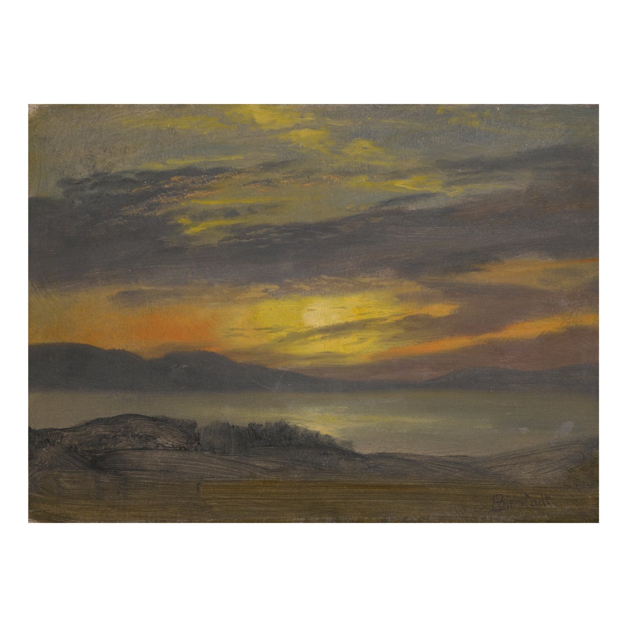 SOLNEDGANG af Albert Bierstadt