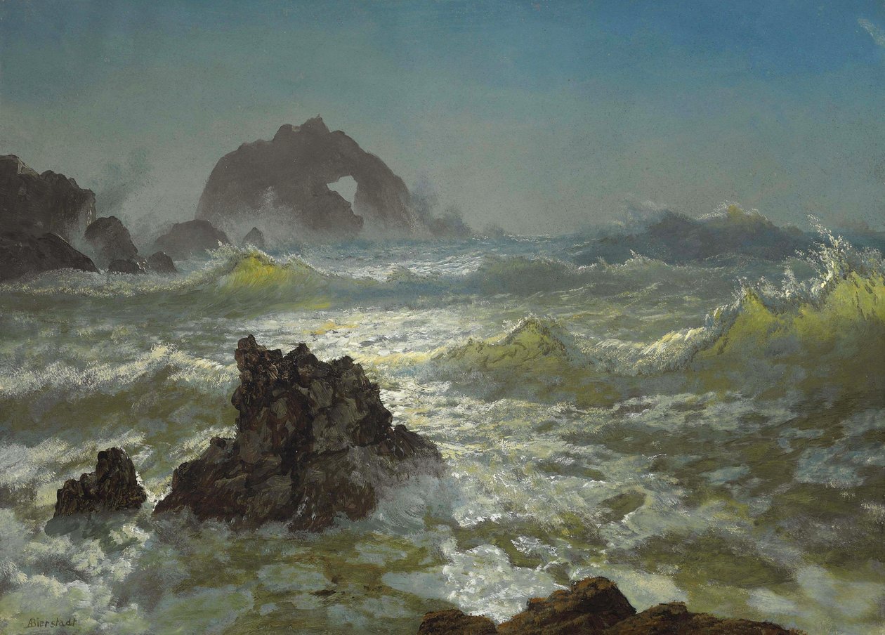 Seal Rock, Californien af Albert Bierstadt