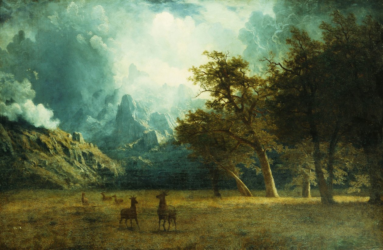 Storm på Laramie Peak, af Albert Bierstadt