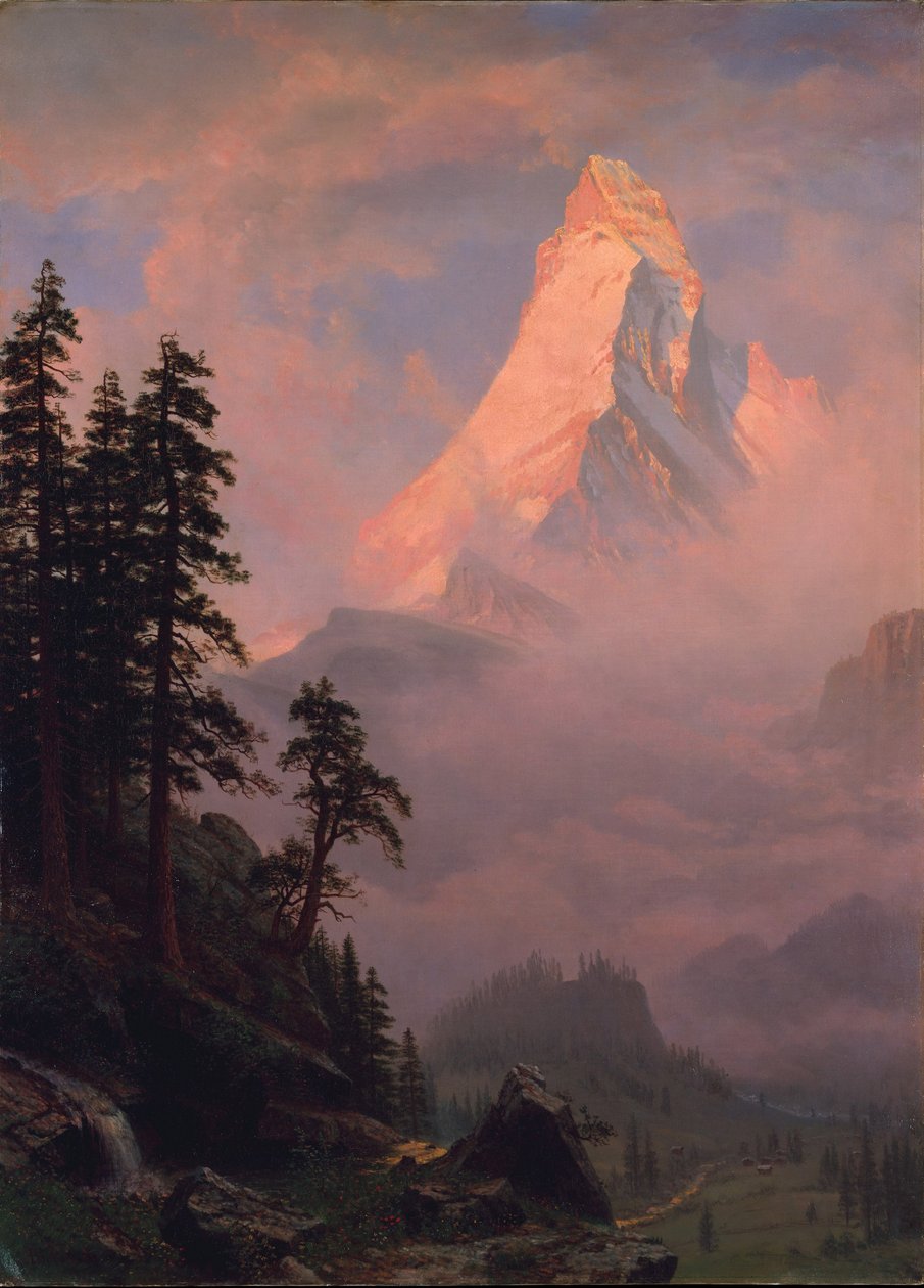 Solopgang på Matterhorn, efter 1875 (olie på lærred) af Albert Bierstadt